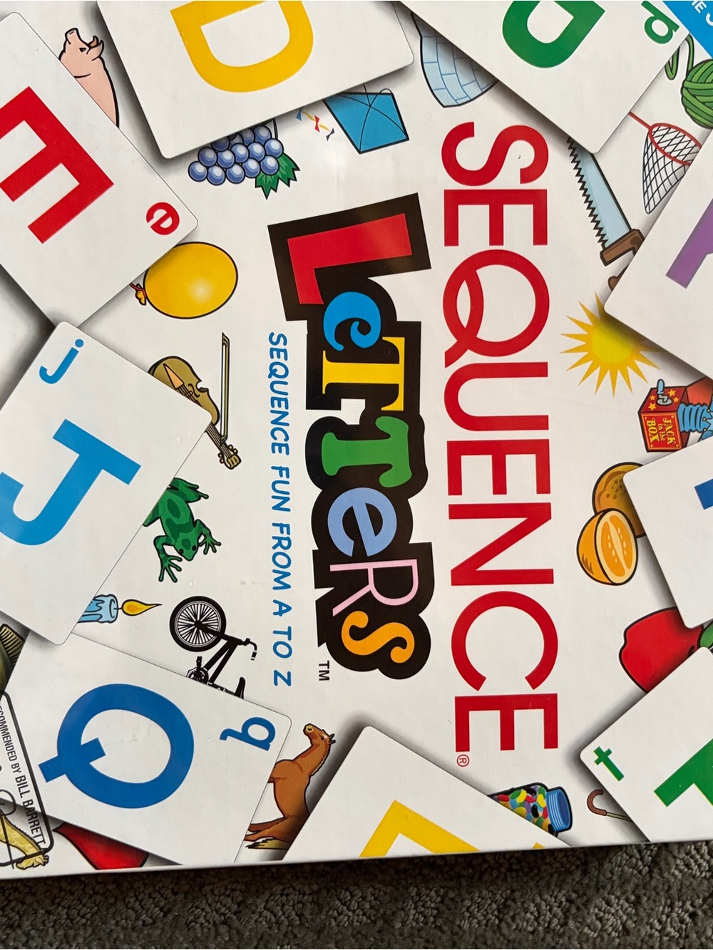 Sequence Letters Kids Educational Card Game - Colorful